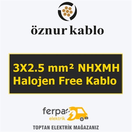 Öznur 3X2.5 mm² Nhxmh  Halojen Free Kablo