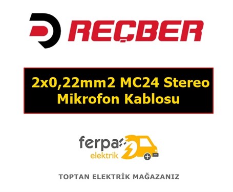 Reçber  2x0,22mm2 MC24 Stereo Mikrofon Kablosu