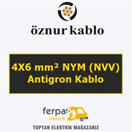 Öznur 4X6 mm² Nym (Nvv) Antigron Kablo