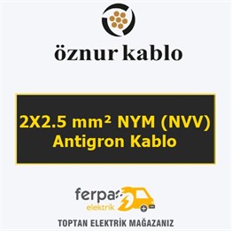 Öznur 2X2.5 mm² Nym (Nvv) Antigron Kablo