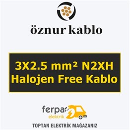 Öznur 3X2.5 mm² N2Xh Halojen Free Kablo