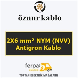 Öznur 2X6 mm² Nym (Nvv) Antigron Kablo