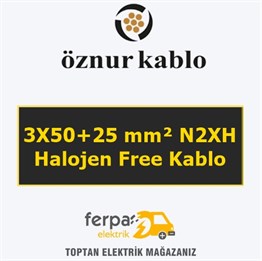 Öznur 3X50+25 mm² N2Xh Halojen Free Kablo