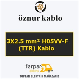 Öznur 3X2.5 mm² Ttr (Fvv-N) Kablo