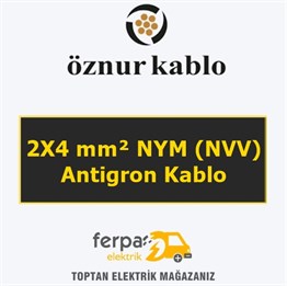 Öznur 2X4 mm² Nym (Nvv) Antigron Kablo
