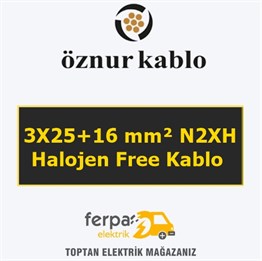 Öznur 3X25+16 mm²N2Xh Halojen Free Kablo